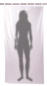 Shadow View Shower Curtain-Snap - 36" X 82"