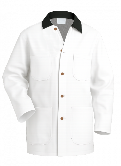 Blanket Lined White Chore Coat