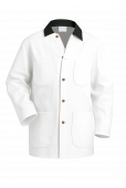 Blanket Lined White Chore Coat-Medium