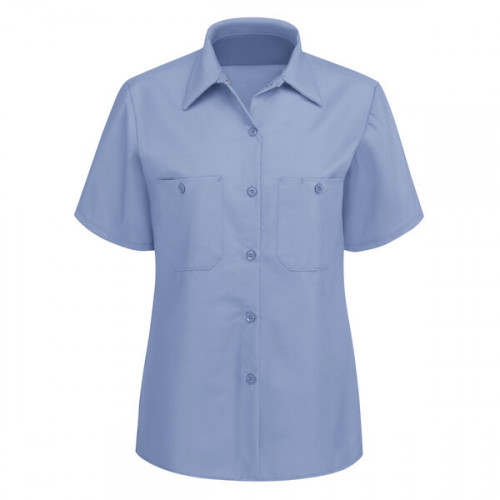 Women's Poplin Work Shirts - Short Sleeve