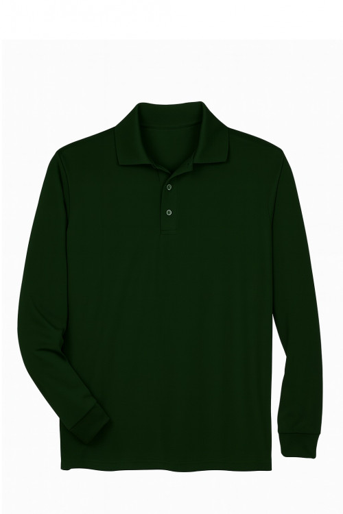 Long Sleeve Pique Polo