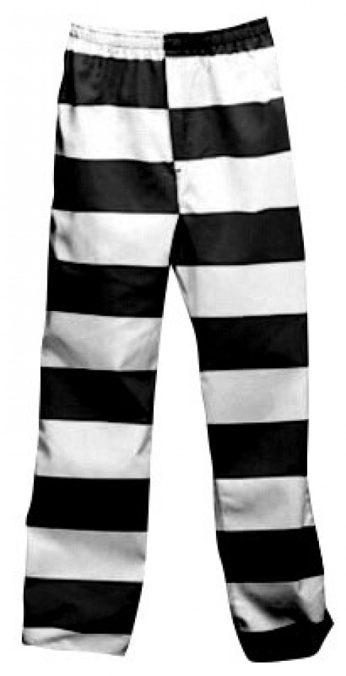 Oversized Striped Color Inmate Pants