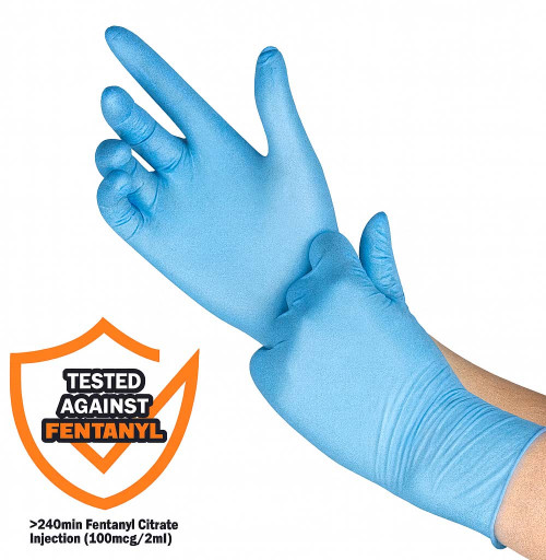 3 Mil Blue Nitrile Exam Gloves