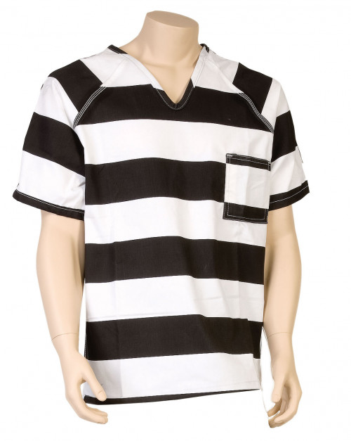 Oversized Striped Color Inmate Shirts