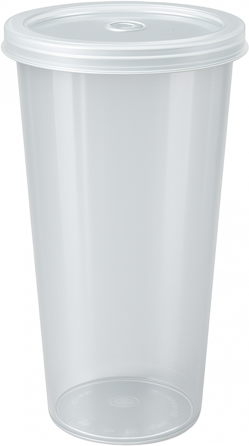 Clear Soft Tumbler With Lid-12 Oz