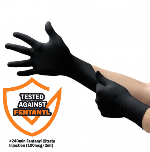 6 Mil Black Nitrile Extra Strong Exam Gloves