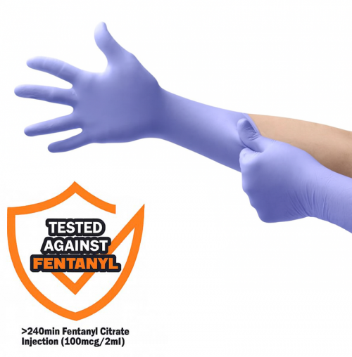 3 Mil Violet Nitroflex Nitrile Fentanyl Protection Exam Gloves