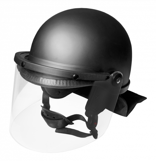 Riot Control Helmet With Polycarbonate Face Shield