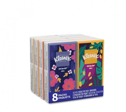 On The Go Packs 3 Ply Facial Tissues