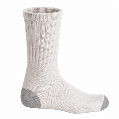 White Crew Grey Heel And Toe